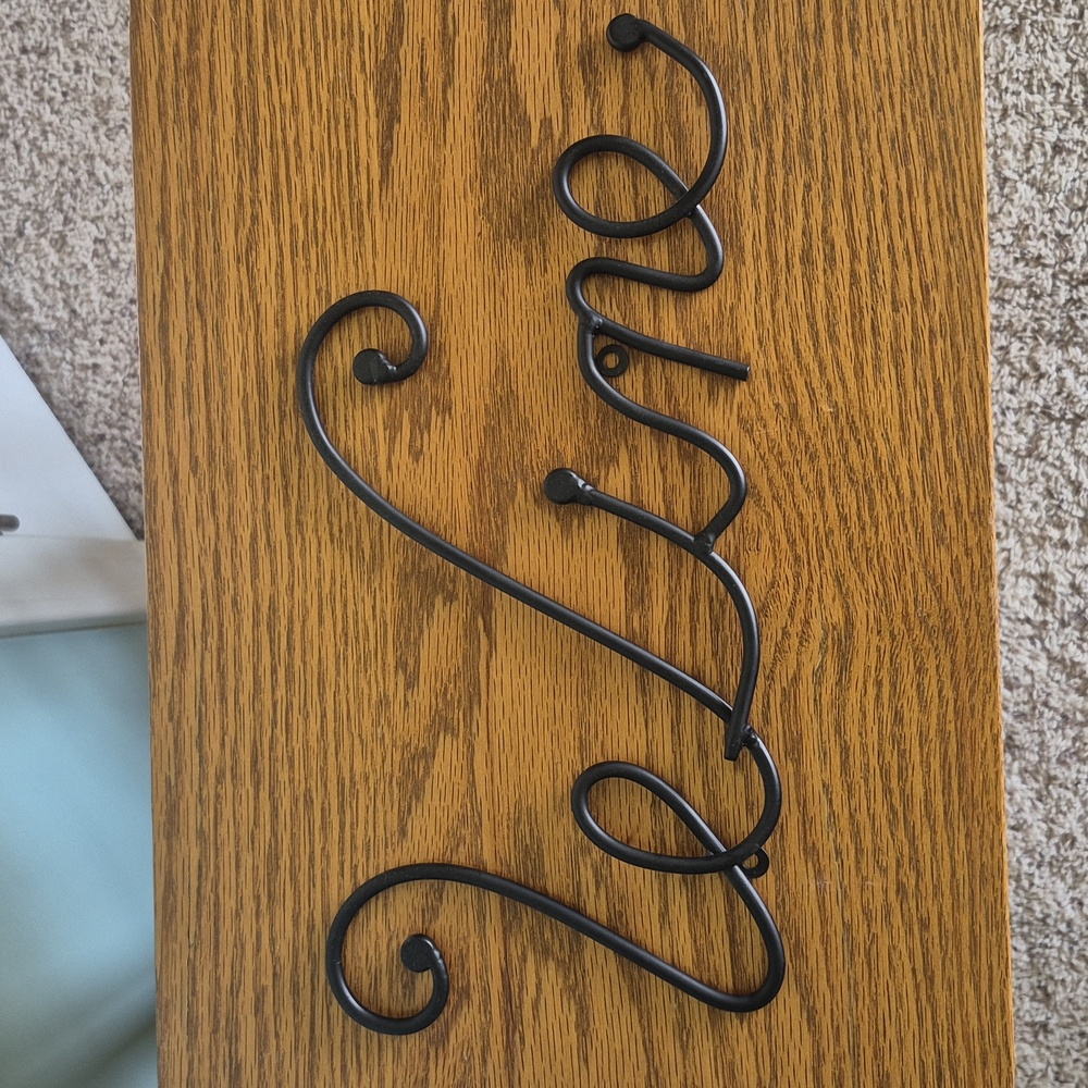 Wine Lover Sign, Cute Bar Or Kitchen Decor, Black Metal Wall Hanging